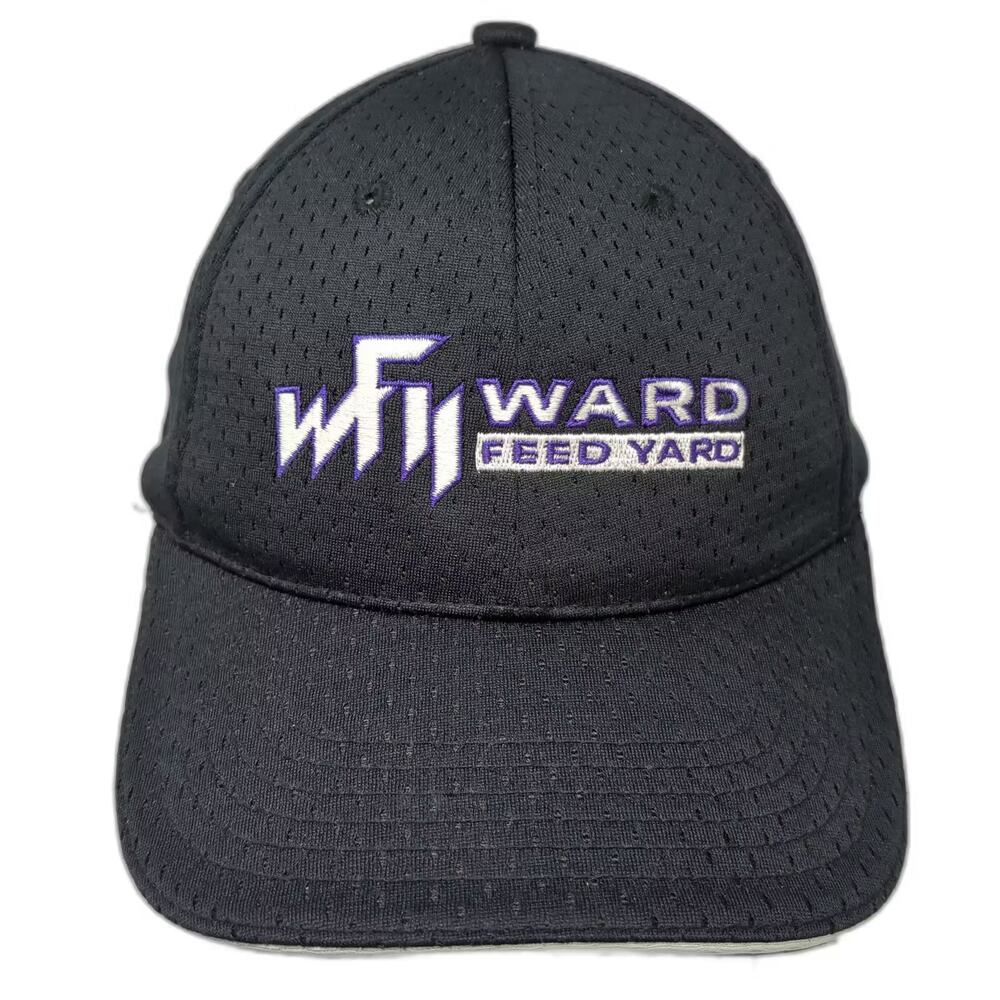 J.F. Beaver Baseball Cap Black Purple OS Ward Feed Yard Hat Strapback Mesh